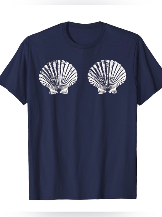 Tops - Navy Shell 🐚 Short-Sleeve T-Shirt